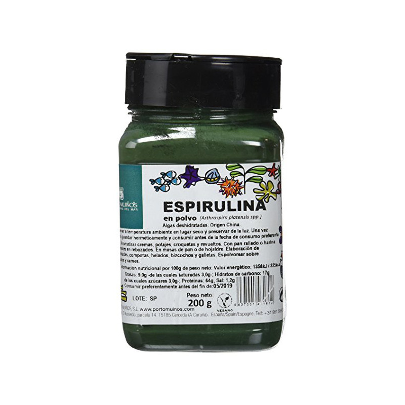ALGA ESPIRULINA EN POLVO PET 200g.
